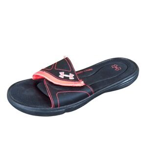Under Armour Ignite Womens Slide Sandals Size 9 Black Pink 4D Foam Comfort
